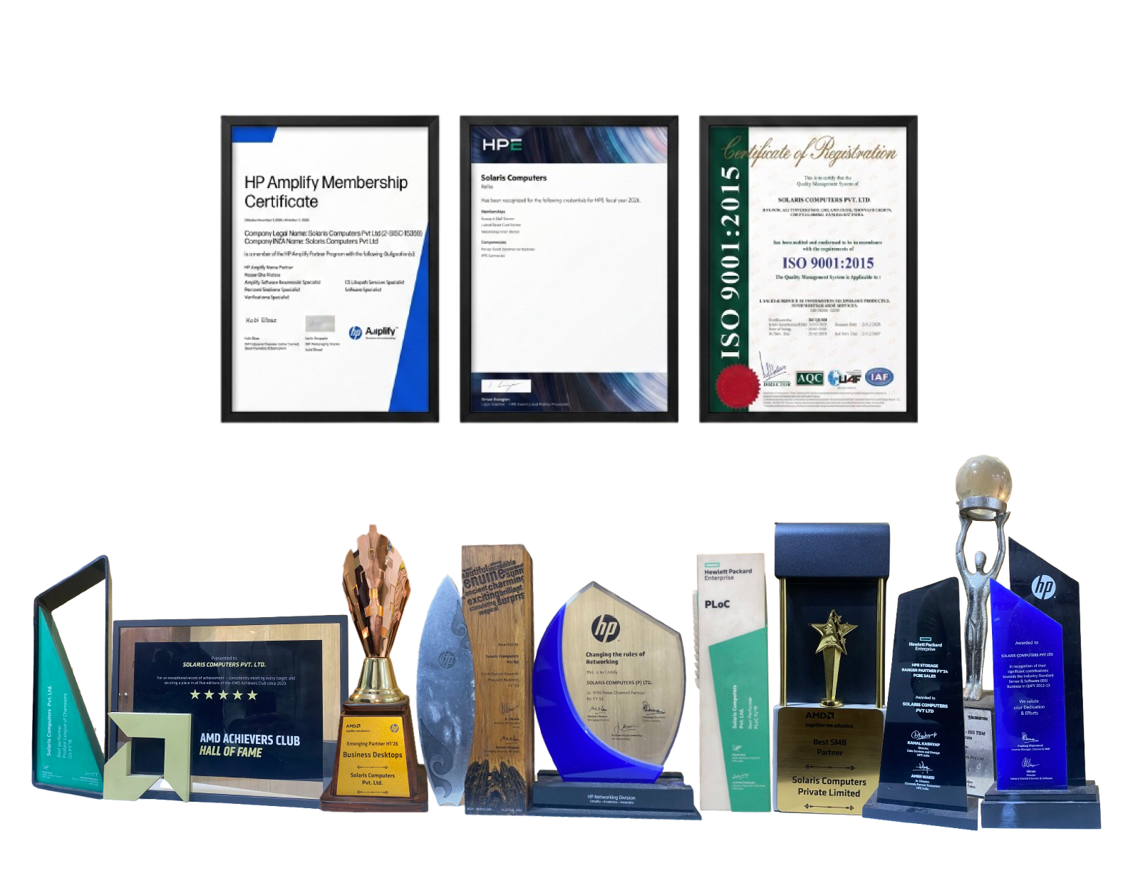 Solaris Computers — awards and certifications spanning 30 years